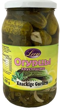 Gurken knackig, eingelegt, Leon 900ml