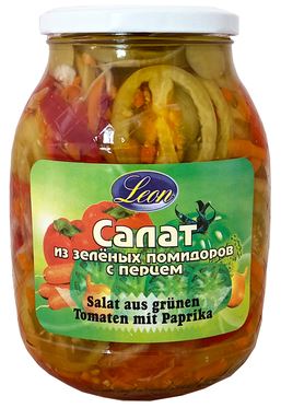 Salat mit grünen Tomaten und Paprika, Leon, 840g