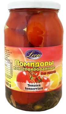 Tomaten konserviert ohne Essig, Leon 900ml